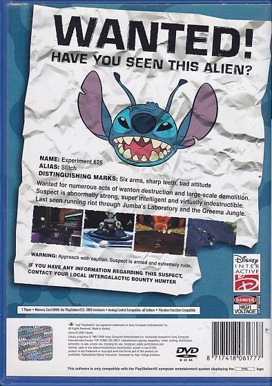 Disneys Stitch Experiment 626 - PS2 (B Grade) (Genbrug)